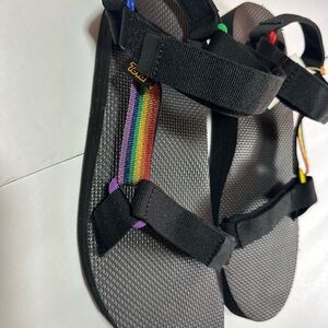 Teva Black Sandals with Multicolor Strap